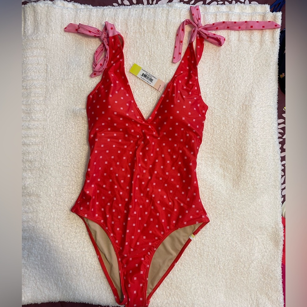 SUMMERSALT Tie Backflip One-piece Size 4 Color Hibiscus&Flamingo NWT